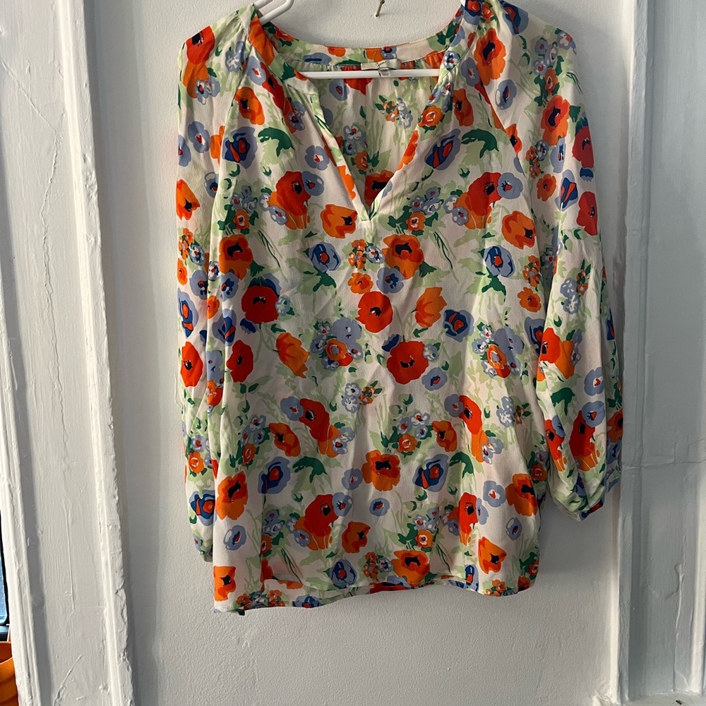Joie 100% Silk Floral Top XS